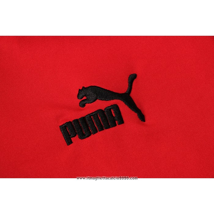 Tuta da Track Milan Manica Corta 2021 2022 Rosso